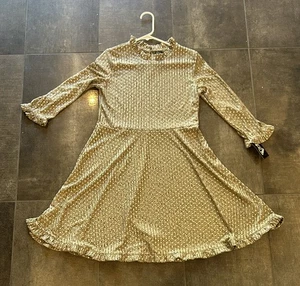 Girl’s Size X-Large (14-16) Gold Polka Dot Dress By Art Class NWT - Picture 1 of 4