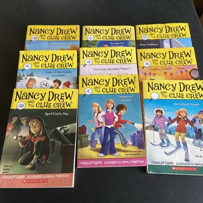 Nancy Drew and The Clue Crew Lot Of 9 PBs  Acceptable To VG Condition - Imagem 1 de 4