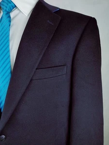 Silverstone Canada Blazer Cappotto Sportivo Uomo 46XL 100% Cashmere Giacca Blu Navy - Foto 1 di 18