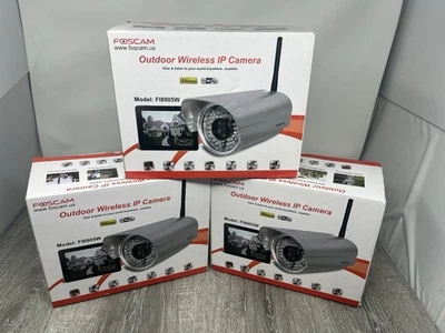 (3) Foscam FI8905W IP Cámara Inalámbrica/Con Cable Wi-Fi Lote de 3 Foto 1 de 4