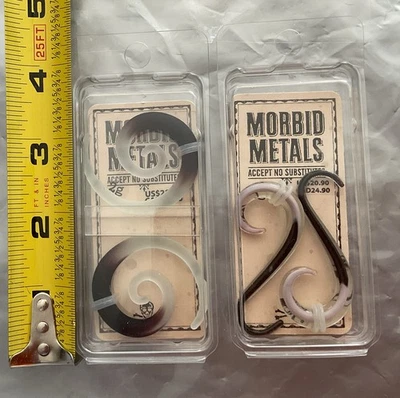 Morbid Metals 2 G Spiral And S Shaped Body Jewelry - Image 1 of 4