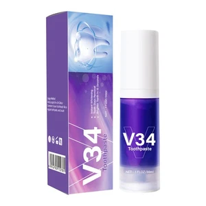 V34 Farbkorrektor Zahnpasta, lila Zahnpasta für die Zahnaufhellung, 30 ml - Bild 1 von 7