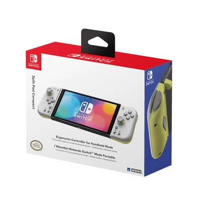 Nintendo Switch Controller HORI Split Pad Compact Gray x Yellow Gaming NSW-373U - Image 1 of 4