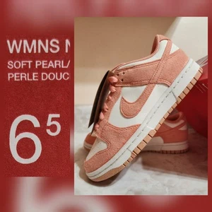 Women's Size 6.5 Nike Dunk Low Soft Pearl Pink-Apricot Agate-White HJ7673-003 - Picture 1 of 12