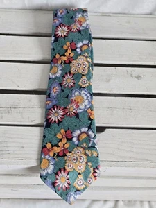 Corbata Liberty of London 100% algodón floral - Hecha en EE. UU. USADA EN EXCELENTE ESTADO - Imagen 1 de 3