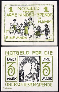 HAMM 1921 XX-RARE "Poor Children of Upper Silesia" Complete Set German Notgeld - Picture 1 of 2