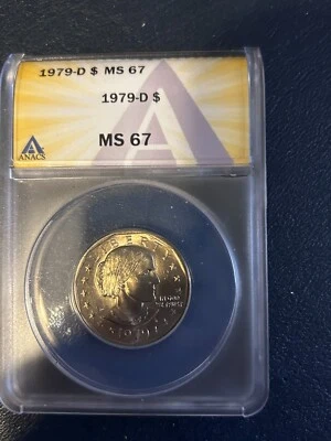1979-D $1 ANACS MS67 calificado oficialmente, MS 68 extraoficialmente Foto 1 de 4