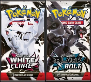 Pokemon TCG: Scarlet and Violet Black Bolt White Flare Booster Pack Bundle 2PK - Picture 1 of 4