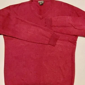Herren LIBRARY V-Ausschnitt Seide/Kaschmir Large rot Langarm Pullover - Bild 1 von 8