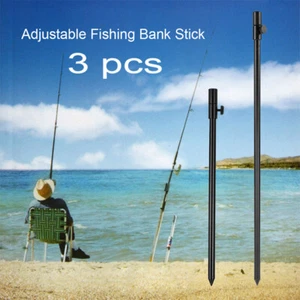 3pcs Extending Aluminum Alloy Fishing Bank stick Fishing Rod Holder S6A3 - Bild 1 von 8