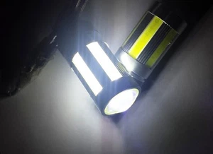 2x 16W 1157 1076 BA15D Samsung COB high power LED DRL Turn Signals Cool White - Picture 1 of 4