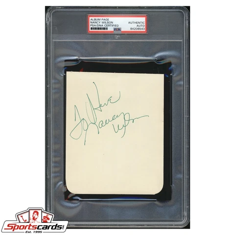 Nancy Wilson Jazz Singer Signed Cut Album Page PSA/DNA Auto Cover