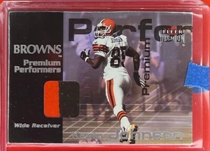 2001 FLEER KEVIN JOHNSON PREMIUM PERFORMERS PATCH /900 MULTI COLOR MEM BROWNS - Picture 1 of 4
