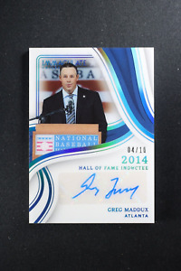 2023 Panini Immaculate Baseball Hall of Fame Inductee Greg Maddux Auto Card #/10