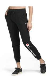 Neu Champion Damen Powerblend Logo Jogginghose schwarz FLEECE HOSE L, XL - Bild 1 von 8