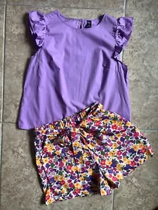Shein Emery Rose Purple Two Piece Shorts Set Size M - Picture 1 of 4