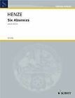 Six Absences     Sheet Music For Harpsichord  Henze, Hans Werner Harpsichord