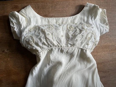 VINTAGE Priscilla of Boston Wedding Dress Small- stunning beaded, button up gown - Image 1 of 4