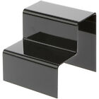 Plymor Czarne akrylowe 2-stopniowe solidne tylne schody, wys. 6,125" x szer. 6,75" gł. (2-pak)