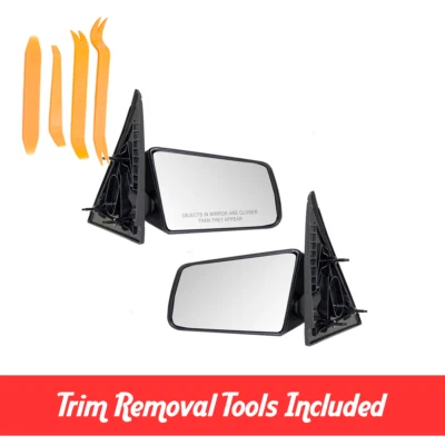 New Manual Mirror Set For 1994-2004 Chevrolet S10 GMC Sonoma GM1321129 GM1320129 - Image 1 of 4