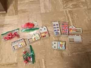vintage matchbox street track road accessories play track buildings, trees, - Picture 1 of 9