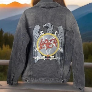 Chaqueta Denim Oficial Slayer Relentless Final Tour Bordada Thrash Band L - Imagen 1 de 8