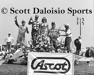 1987 Chandler Boody Jones and Leslee Bremer AMA Motorcycle 8 X 10 Ascot Photo - Picture 1 of 1