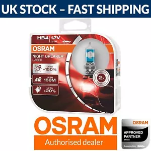 OSRAM Night Breaker Laser +150% HB4 Car Headlamp Bulbs (Twin Pack) - Picture 1 of 3