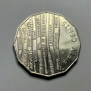 2019 Indigenous Languages 50 Cent Coin - Low Mintage - Australian Commemorative - Picture 1 of 9