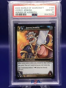 Leeroy Jenkins 2006 Heroes of Azeroth World of Warcraft TCG PSA 10 VERY LOW POP - Picture 1 of 2