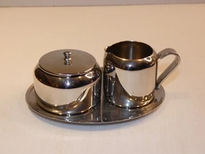 Butler's Brand Chrom Milchkännchen/Zuckerdose/Tablett Set - Bild 1 von 5