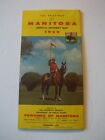 1959 Welcome To Manitoba Keystone Province Canada Official Highway Car Road Map
