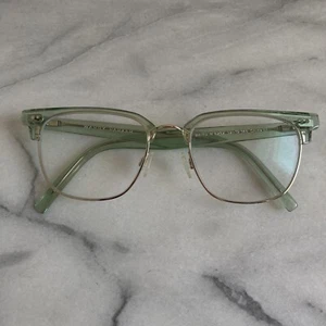 Warby Parker Baird W6262 Clear W/Green Eyeglasses Frames 52-19-145 - Picture 1 of 6