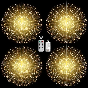 4 Pack String Lights - 225 LED 8 Modes Dimmable with Remote Control, Waterproof  - Picture 1 of 12