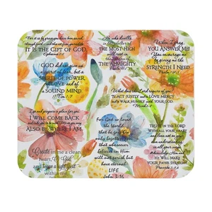 Christian Floral Inspirational Mouse Pad, Motivational Desk Mat, Bible Verses - Picture 1 of 5