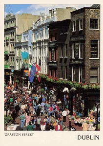 Grafton Street, Dublin 4x6 Ireland Vintage PC Unposted Chrome Dated 1994 - Bild 1 von 2
