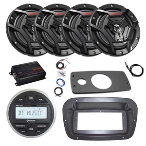 Radio Marina JBL, Bisel Spa, Adaptador, ANT, Amplificador con Kit, 4x Altavoz Negro 6.5" 150W - Imagen 1 de 9