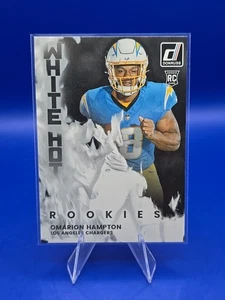 2025 Panini Donruss White Hot Rookies Omarion Hampton #WHR-OMH (RC) Chargers - Picture 1 of 2