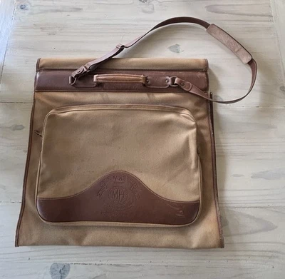 Винтажная холщовая и кожаная сумка для одежды Ghurka Marley Hodgson No83 1988 K 198 - Изображение 1 из 4