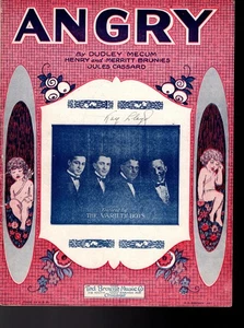 Angry Sheet Music 1925 The Variety Boys A.D. Brown - Picture 1 of 2