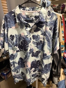 Puma Golf Polo Shirt Men's Tropical Print Short Sleeve Sz Medium Specs - Picture 1 of 5