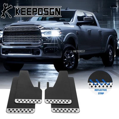 For Dodge Ram 2500 3500 Reflective Strip Mud Flaps Splash Guards Flexible Fender - Imagem 1 de 4