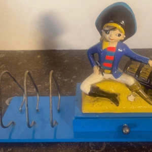 Vintage 60s Earl Bernard Pirate Letter & Pencil Holder w/ Drawer Made in Japan - Picture 1 of 5