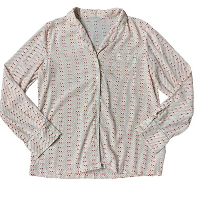 STELLA MCCARTNEY Silk Top Women Small Pajama Sleepwear Printed Button Up Blouse - Image 1 of 4
