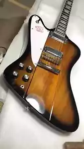 Factory Electric Guitar Mahogany Body FinishSunburst Chrome1 Hardware Left Hand - Picture 1 of 8