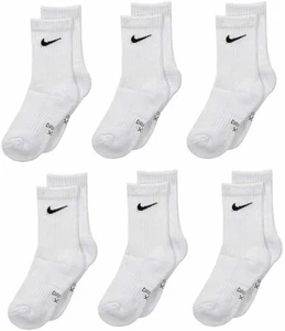 Nike Kids' DRI-FIT Performance Basic Crew Socks (White, 5-7) (8773) A3(A226T) - Picture 1 of 3