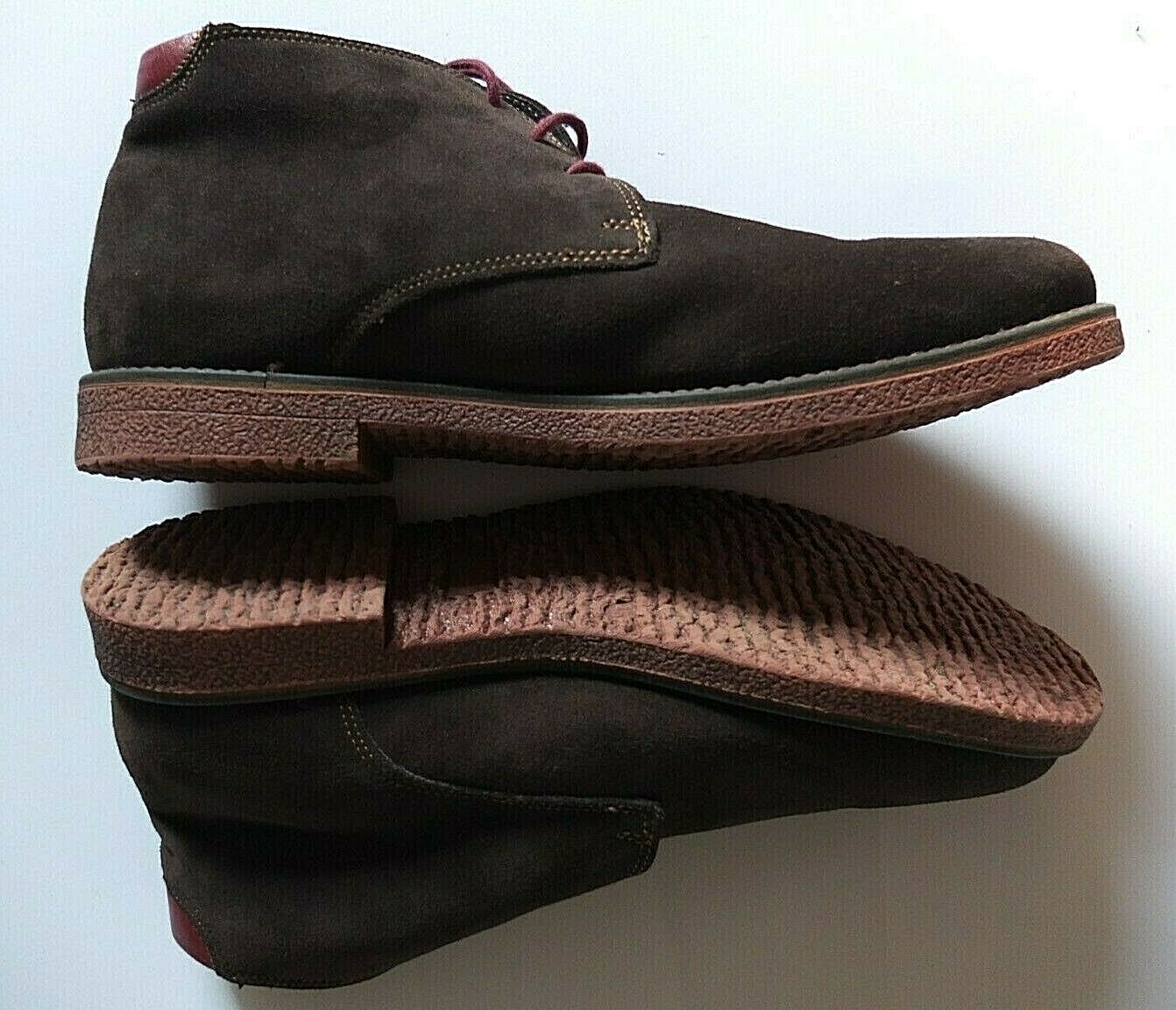 Leather Trim Lace-up Brown Boot.Size 