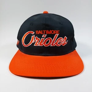 Vintage Sports Specialties Baltimore Orioles Script Logo Snapback Hat Cap Twill - Picture 1 of 11