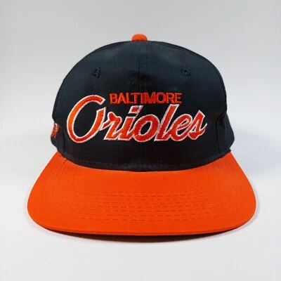 Vintage Sports Specialties Baltimore Orioles Script Logo Snapback Hat Cap Twill - Image 1 of 4