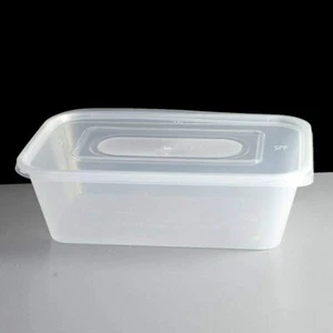 Contenedores de almacenamiento transparente de plástico STRONG 650 ml con tapa congelador de microondas - Imagen 1 de 2